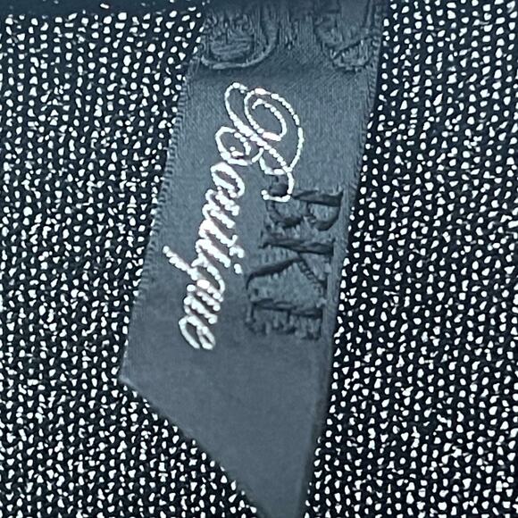 BKE Top Black Shimmer Whimsigoth Glam Women's Size M Long Sleeve Zipper Detail - Picture 6 of 9